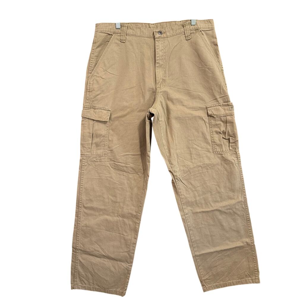 Wrangler Mens Pants Tan Cargo Straight Outdoors Work Performance 36x32